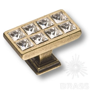 Brass Ручка кнопка 15.349.00.SWA.12 античная бронза с кристаллами Swarovski  фото 1