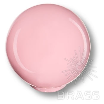 Brass Ручка кнопка детская 626RS шар розовый глянцевый фото 1