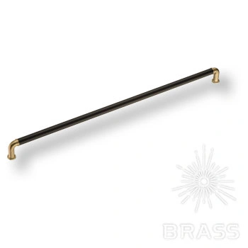 Brass Ручка скоба 4681 0416 GB-AL6 матовая латунь/черный 416 мм фото 1