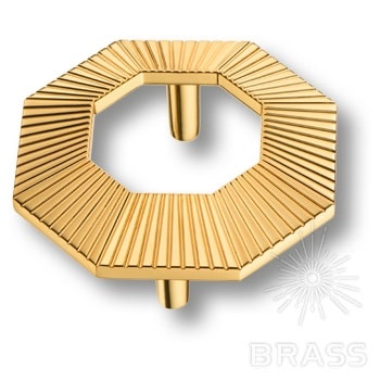 Brass Ручка скоба 1213 064MP11 глянцевое золото 64 мм фото 1
