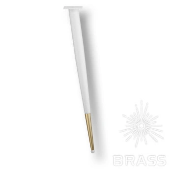 Brass Опора мебельная резная KMA-0125-0710-B12- C25 White/Matt Gold белый/матовое золото 710 мм фото 1