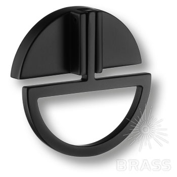 Brass Ручка кольцо 904-Matt Black черный 32 мм фото 1