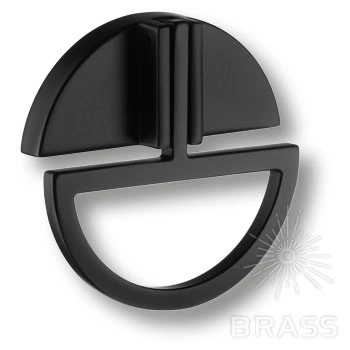 Brass Ручка кольцо 904-Matt Black черный 32 мм фото 1