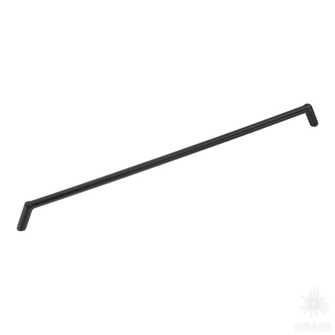 alt=Купить Ручка скоба 391-320-Matt Black черный 320 мм Brass. Мебельная фурнитура оптом и в розницу."