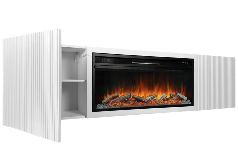 Каминокомплект Портал-тумба Sanremo (Разборный) - Бьянко белый с очагом Vision 42 LED фото 3
