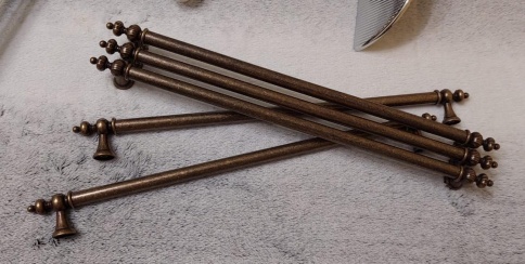 Brass Ручка скоба 1670-40-96-052 старая бронза гладкая 96 мм фото 2