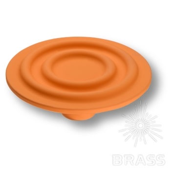 Brass Ручка кнопка детская 440025ST08 круг оранжевый фото 1