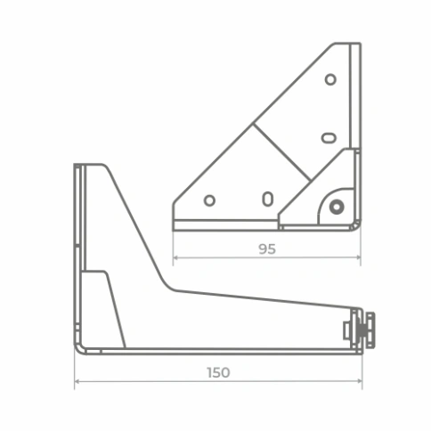Опора для мебели F026S.150GF H=150 мм регулируемая графит фото 2