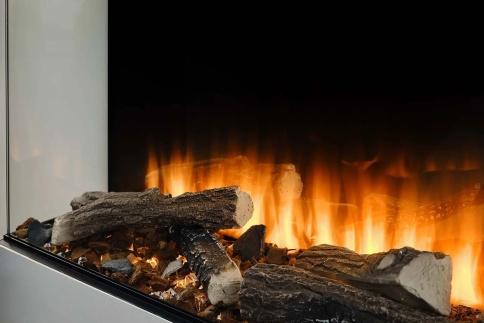 Трехсторонний электрокамин с обогревом BRITISH FIRES New Forest 2400 with Signature logs - 2400 мм фото 8