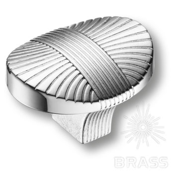 Brass Ручка кнопка 8491-400 глянцевый хром фото 1