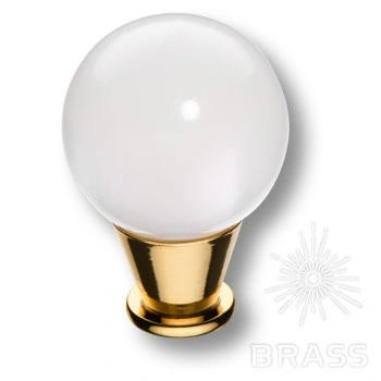 Brass Ручка кнопка эксклюзивная коллекция Atomo 15.189.28 WH 19 глянцевое золото 24 K фото 1
