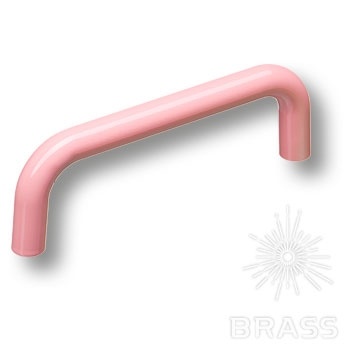 Brass Ручка скоба детская 627RS розовый глянцевый 96 мм фото 1
