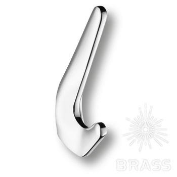 Brass Крючок мебельный двухрожковый 7113 010MP02 глянцевый хром фото 1
