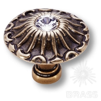 Brass Ручка кнопка эксклюзивная коллекция 15.304.31.SWA.12 античная бронза фото 1