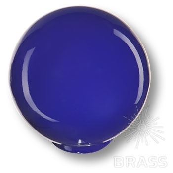 Brass Ручка кнопка детская 626AZ2 шар синий глянцевый фото 1