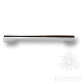 Brass Ручка скоба 182160MP02PL16 глянцевый хром с черной вставкой 160 мм фото 1