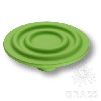 Brass Ручка кнопка детская 440025ST06 круг зеленый фото 1