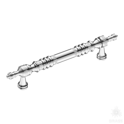 Brass Ручка скоба 25149-005-13-128 латунь глянцевый хром 128 мм фото 1