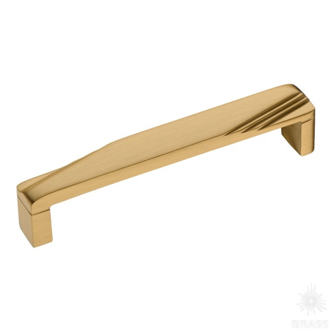 Brass Ручка скоба 2549-011-128 сатинированная латунь 128 мм фото 1