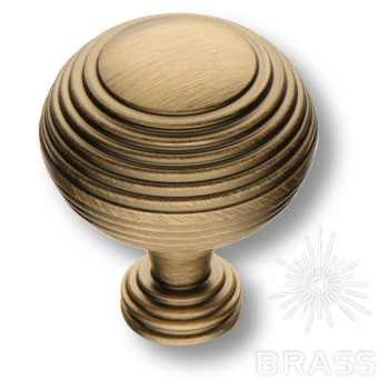 Brass Ручка кнопка 1937 0038 ABM состаренная латунь фото 1