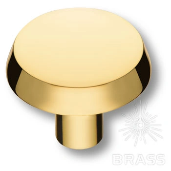 Brass Ручка кнопка 90-Gold глянцевое золото фото 1