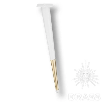 Brass Опора мебельная резная KMA-0125-0510-B12-C25 White/Matt Gold белый/матовое золото 510 мм фото 1
