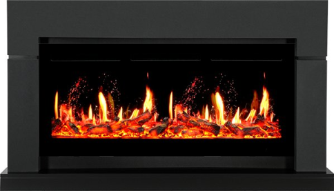 Каминокомплект Lindos Graphite Grey (Ширина 1470мм) с очагом 5D V-ART 40 фото 1