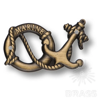Brass Накладка декоративная круг с якорем морская коллекция 4577.0072.001 античная бронза фото 1