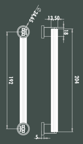 Brass Ручка скоба 3180 0192 Matt Black чёрный 192 мм фото 2