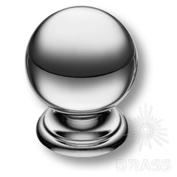 Brass Ручка кнопка 8352-400 глянцевый хром фото 1