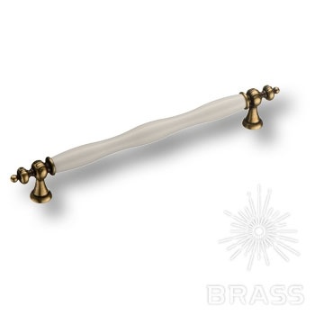 Brass Ручка скоба 1670-40-160-000 белый / старая бронза 160 мм фото 1