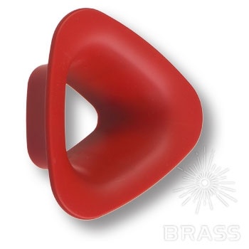 Brass Ручка кнопка детская 491032ST09 треугольник красный 32 мм фото 1