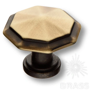 Brass Ручка кнопка 15.309.01.04RA состаренная латунь фото 1