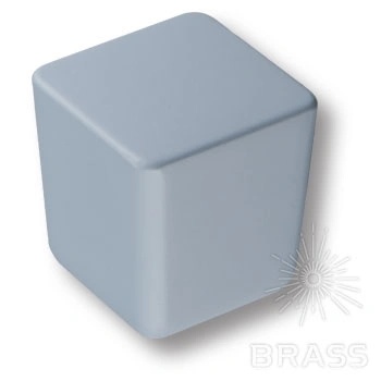 Brass Ручка кнопка 8151-680 BLUE матовый голубой фото 1