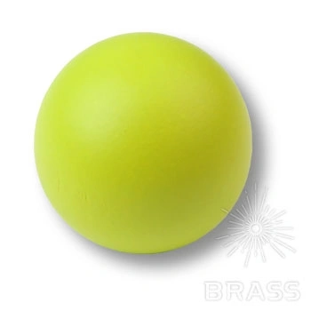 Brass Ручка кнопка детская 445VE2 шар салатовый матовый фото 1