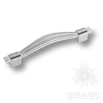 Brass Ручка скоба 7492-400 глянцевый хром 96 мм фото 1