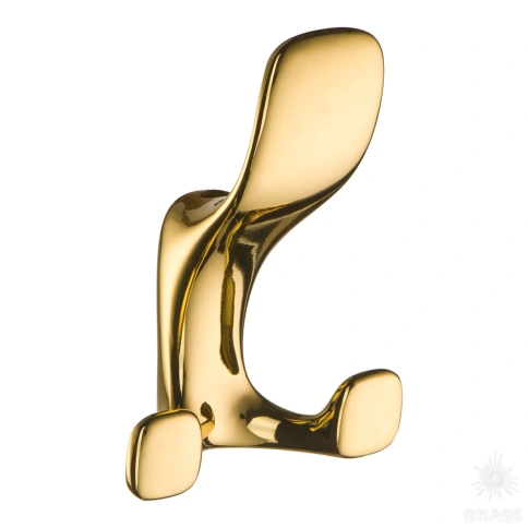 Brass Крючок мебельный трёхрожковый 2010 0080 GL глянцевое золото фото 1