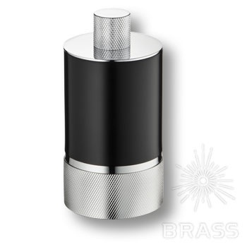 Brass Стакан для ватных дисков 20006 001013 CR-AL6 глянцевый хром/чёрный фото 1