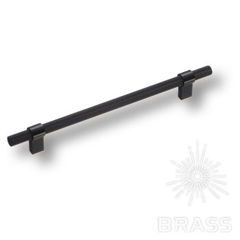 Brass Ручка рейлинг 8774 0192 AL6-AL6 чёрный 192 мм фото 1