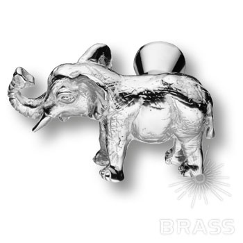 Brass Ручка кнопка 07121-519-L латунь глянцевый хром с белой патиной фото 1