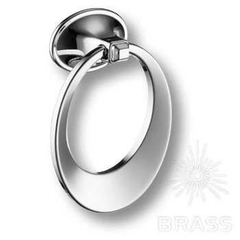 Brass Ручка кольцо 906-Chrome глянцевый хром фото 1