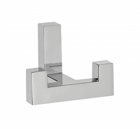 Крючок мебельный WZ-K2202-01 двухрожковый хром фото 1