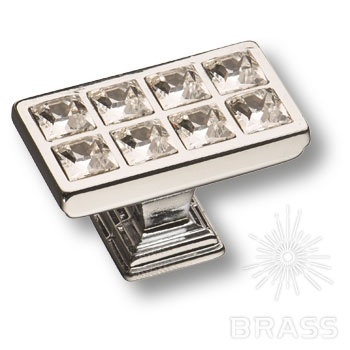 Brass Ручка кнопка 15.349.00.SWA.07 глянцевый хром с кристаллами Swarovski фото 1