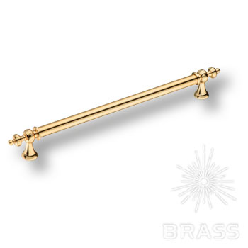 Brass Ручка скоба 1670-69-224-052 глянцевое золото гладкая 224 мм фото 1