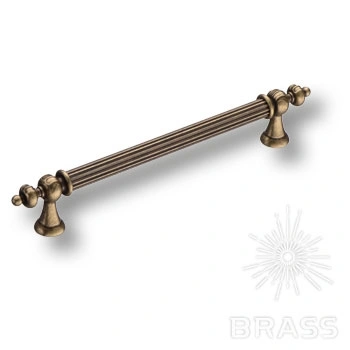 Brass Ручка скоба 1670-40-160-053 старая бронза ребристая 160 мм фото 1