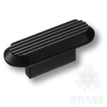 Brass Ручка кнопка 9006 0016 AL6 чёрный 16 мм фото 1