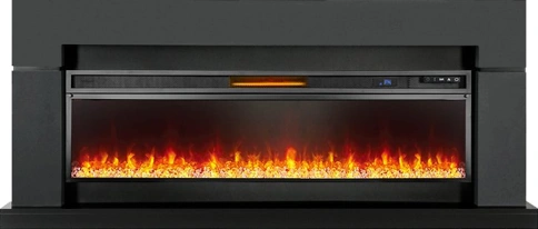 Каминокомплект Lindos Graphite Grey (линейный) с очагом Vision 60 LED фото 2