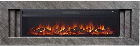 Каминокомплект Line 60 Concrete - Серый бетон с очагом Vision 60 LOG LED фото 2