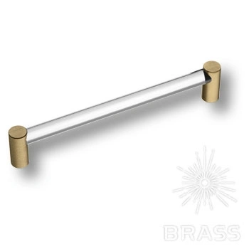 Brass Ручка рейлинг эксклюзивная коллекция BU 016.160.36 полированная латунь 160 мм фото 1