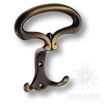 Brass Крючок мебельный трёхрожковый 15.719.00.04 старая бронза фото 1